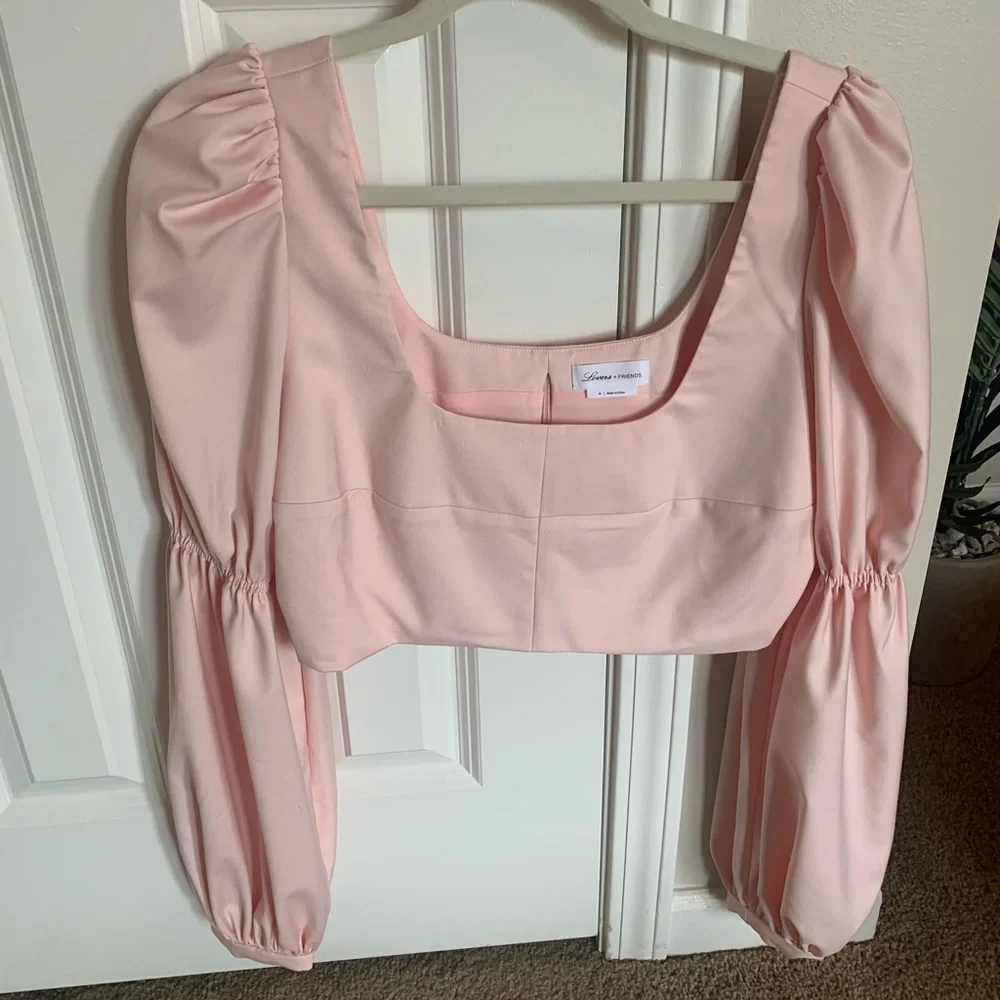 Lovers + Friends Pink Crop Top - Picture 2 of 5